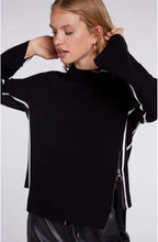 Black Ribbed Knit Jumper