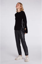 Black Ribbed Knit Jumper