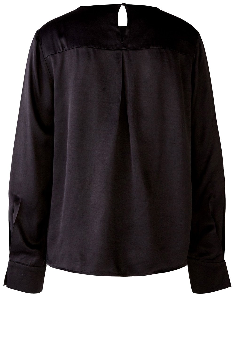 Black Satin Slip On Blouse