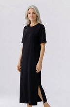 Black Scuba Jersey Straight Fit Dress