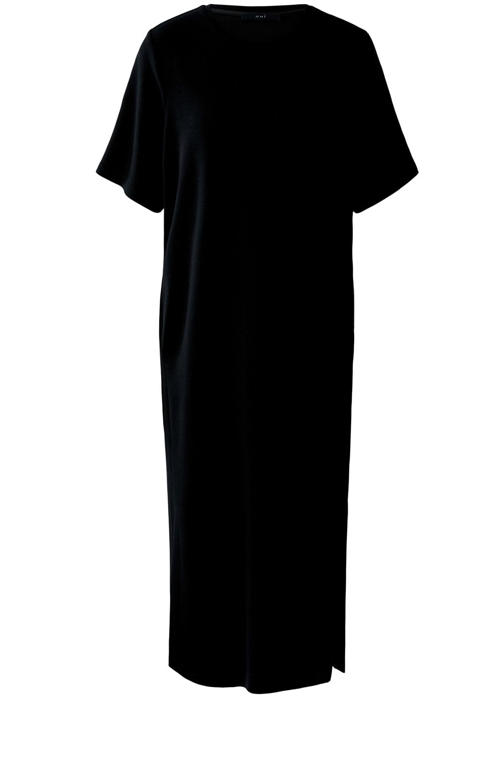 Black Scuba Jersey Straight Fit Dress