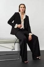 Black Scuba Jersey Wide Leg Trousers