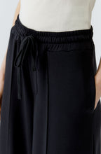 Black Scuba Jersey Wide Leg Trousers