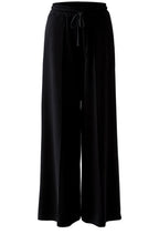 Black Scuba Jersey Wide Leg Trousers