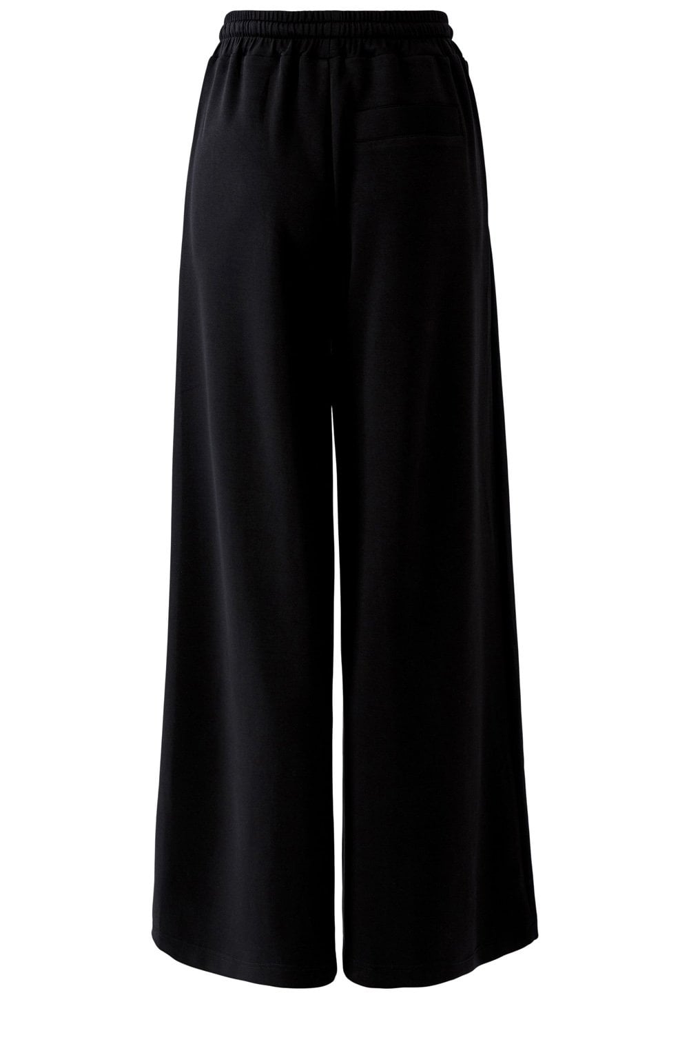 Black Scuba Jersey Wide Leg Trousers