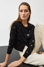 Black Sequin Polka Dot Shortened Cardigan