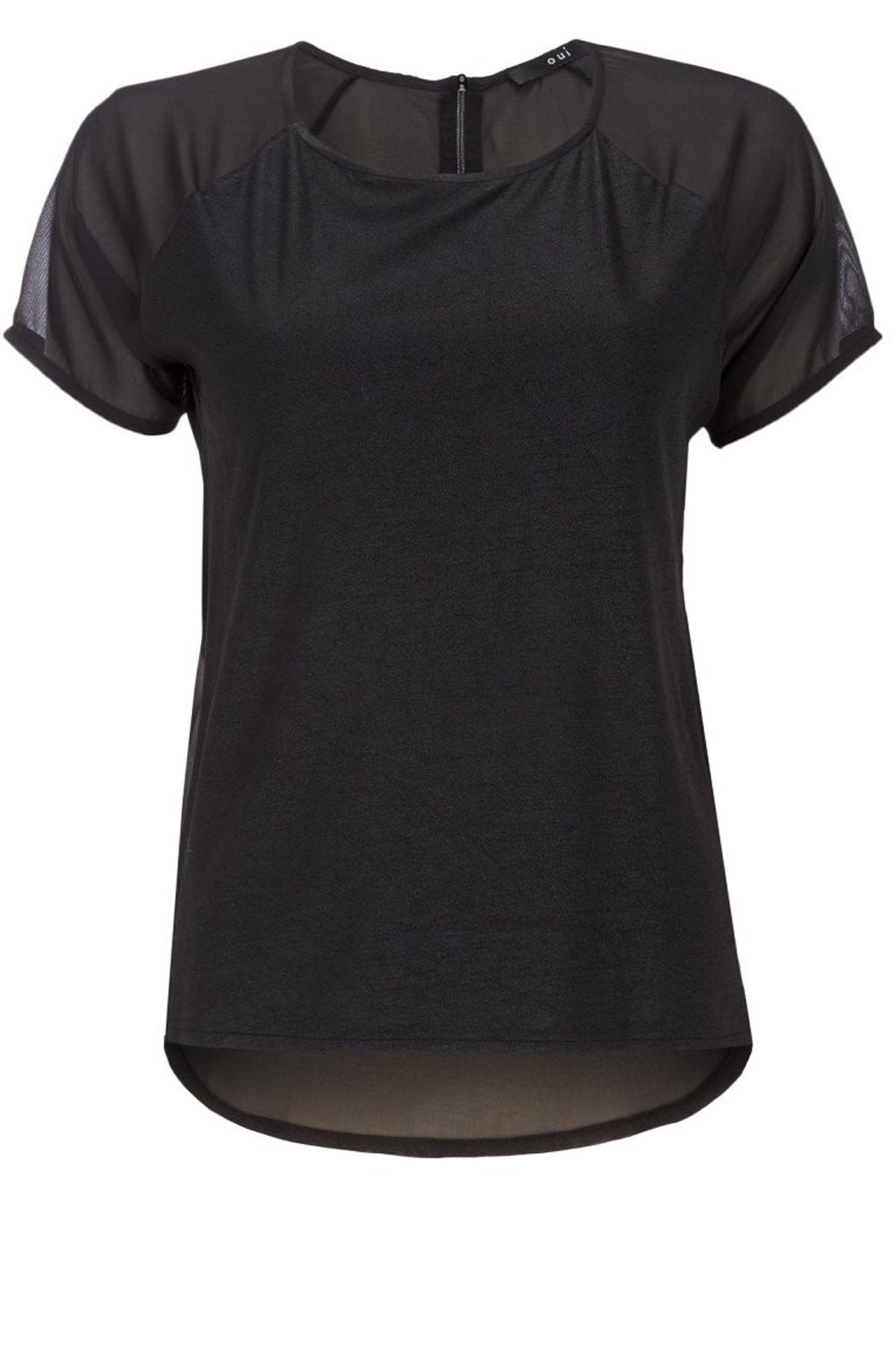 Black shimmer front top