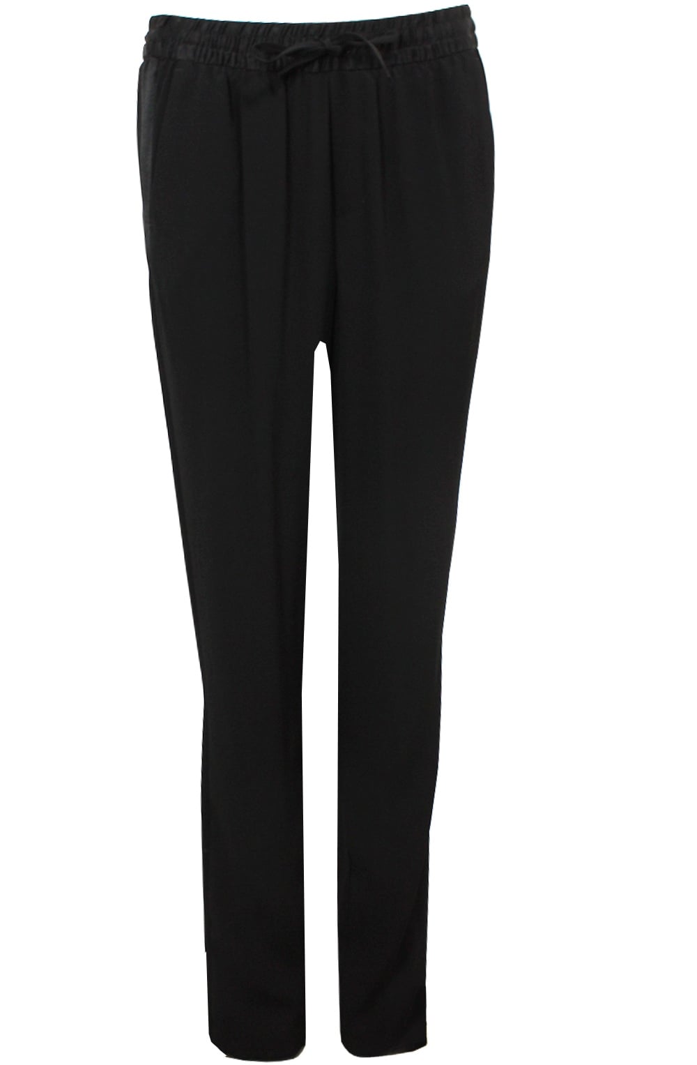 Black Side Panel Stripe Trousers