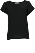 Black Silk Front Top