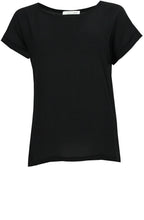 Black Silk Front Top