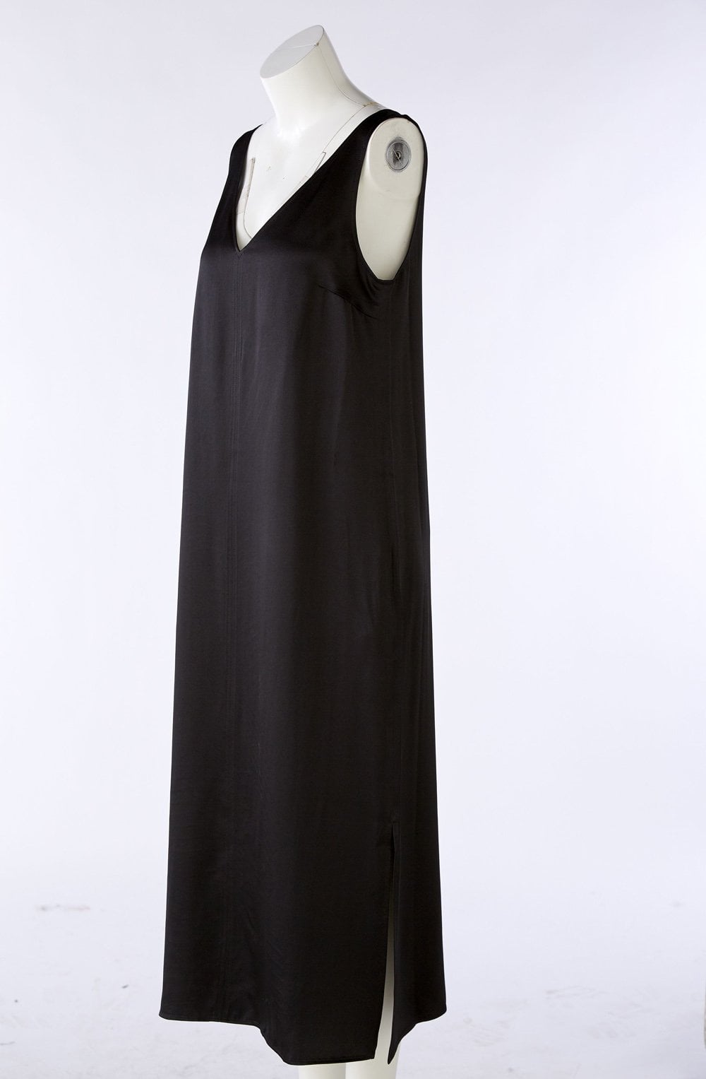 Black Silky Slip Dress