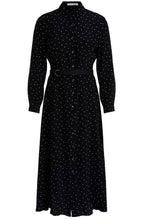 Black Spot Print Shirt Dress