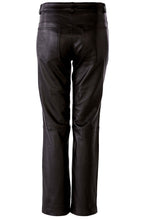 Black Straight Leg Leather Trousers