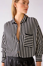 Black Striped Soft Knit Shirt
