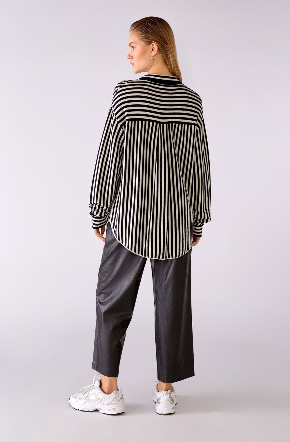 Black Striped Soft Knit Shirt