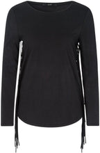 Black Tassel Detailed Top