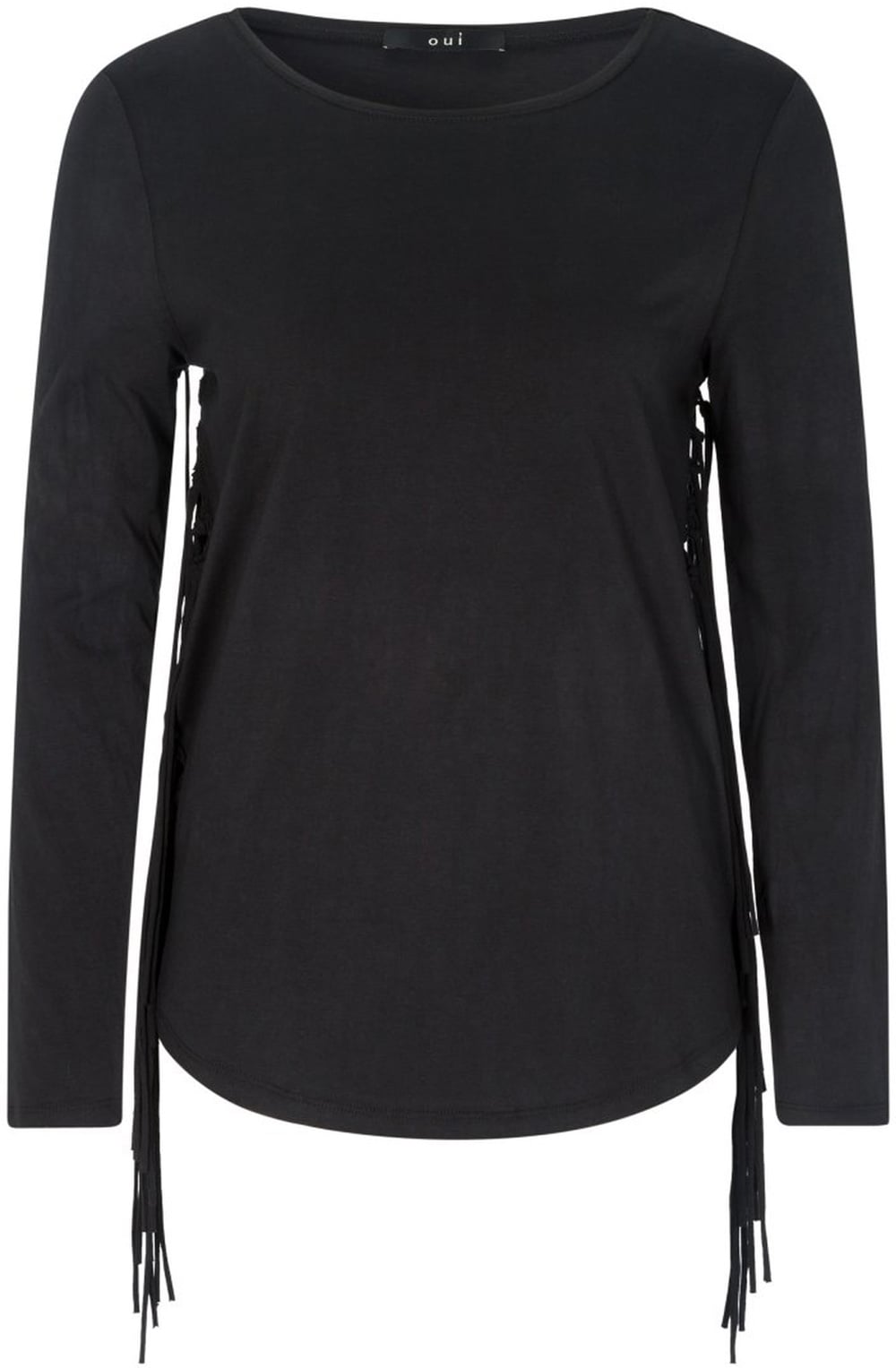Black Tassel Detailed Top