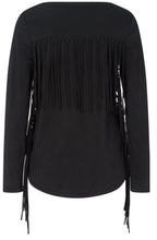 Black Tassel Detailed Top