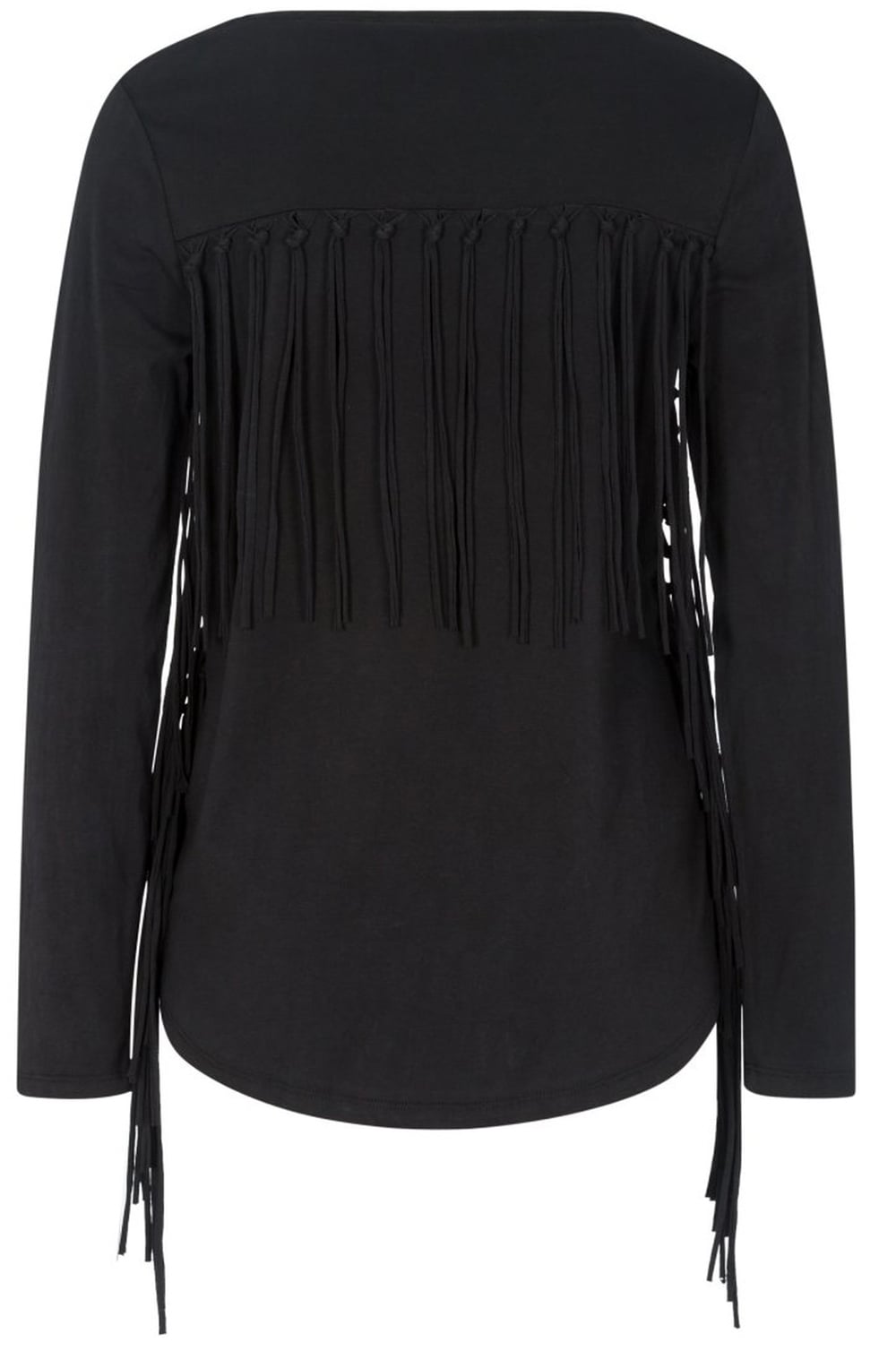Black Tassel Detailed Top