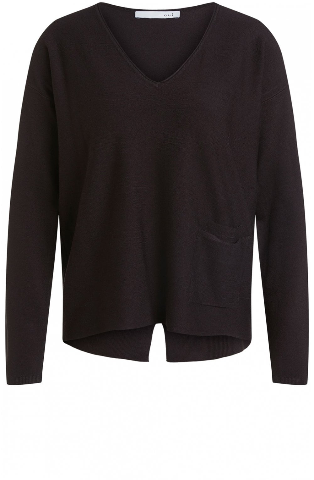 Black V neck Jumper