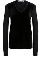 Black Velvet Front Top