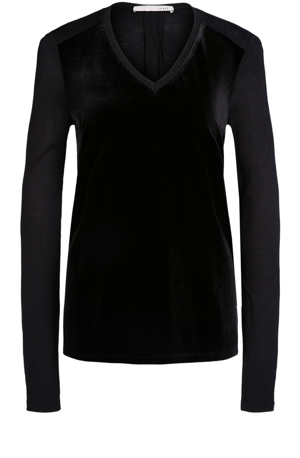 Black Velvet Front Top