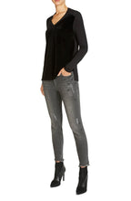Black Velvet Front Top