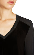 Black Velvet Front Top