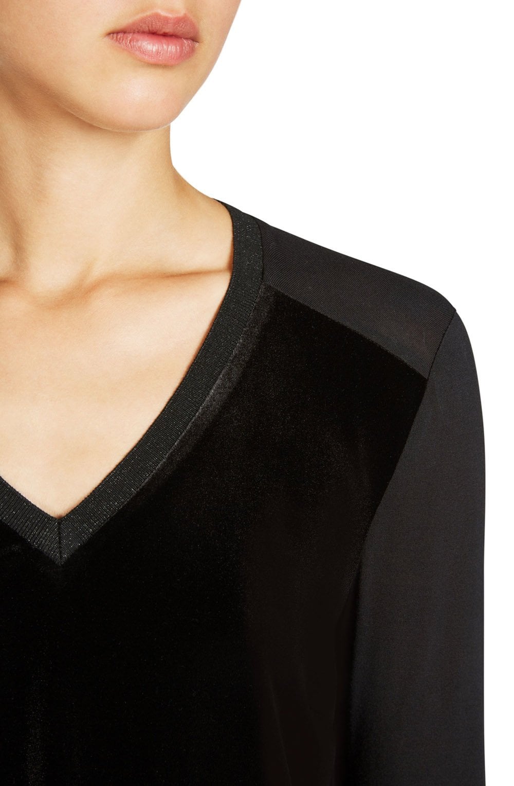 Black Velvet Front Top