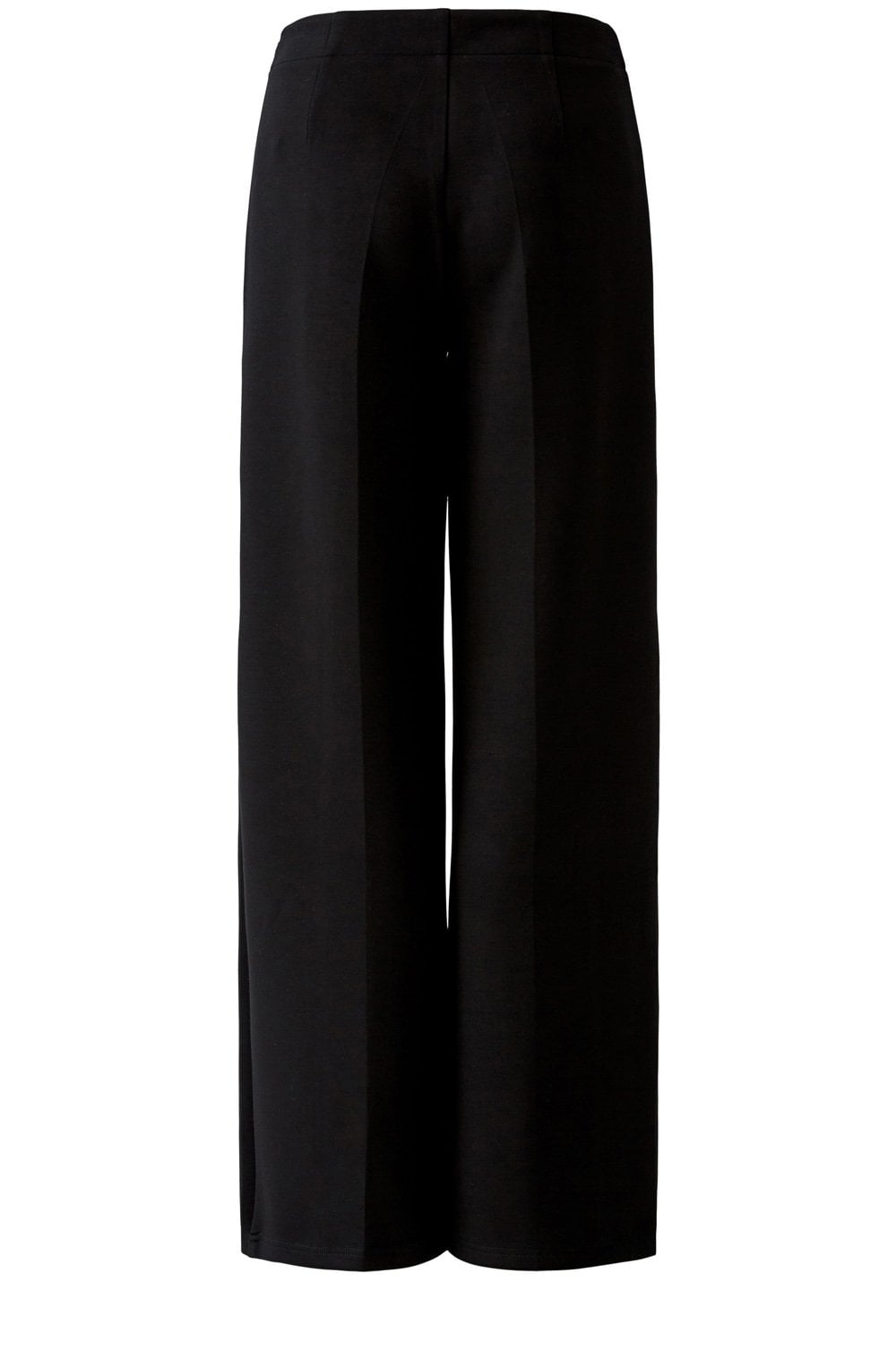 Black Weighted Jersey Wide Leg Trousers