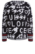 Black & White Bold Print Jumper