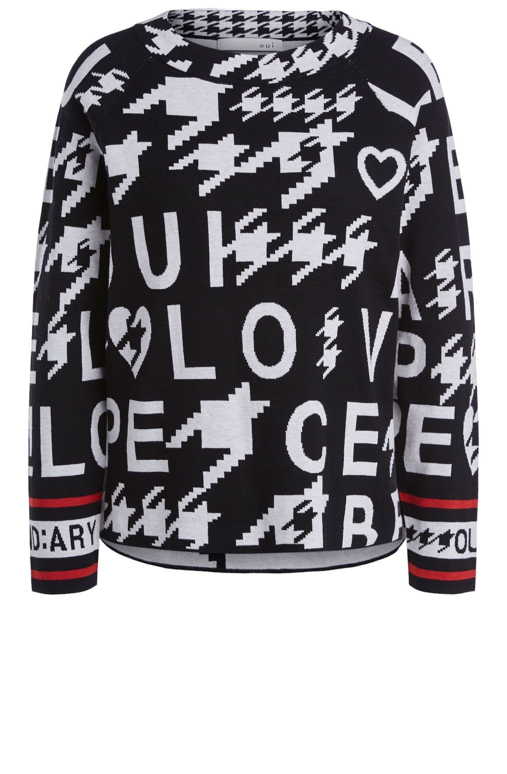 Black & White Bold Print Jumper