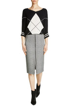 Black & White Check Pencil Skirt