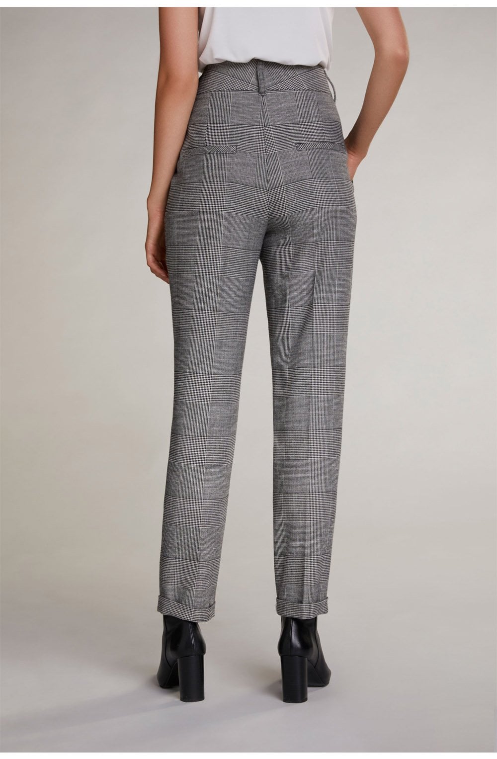 Black & White Check Trousers