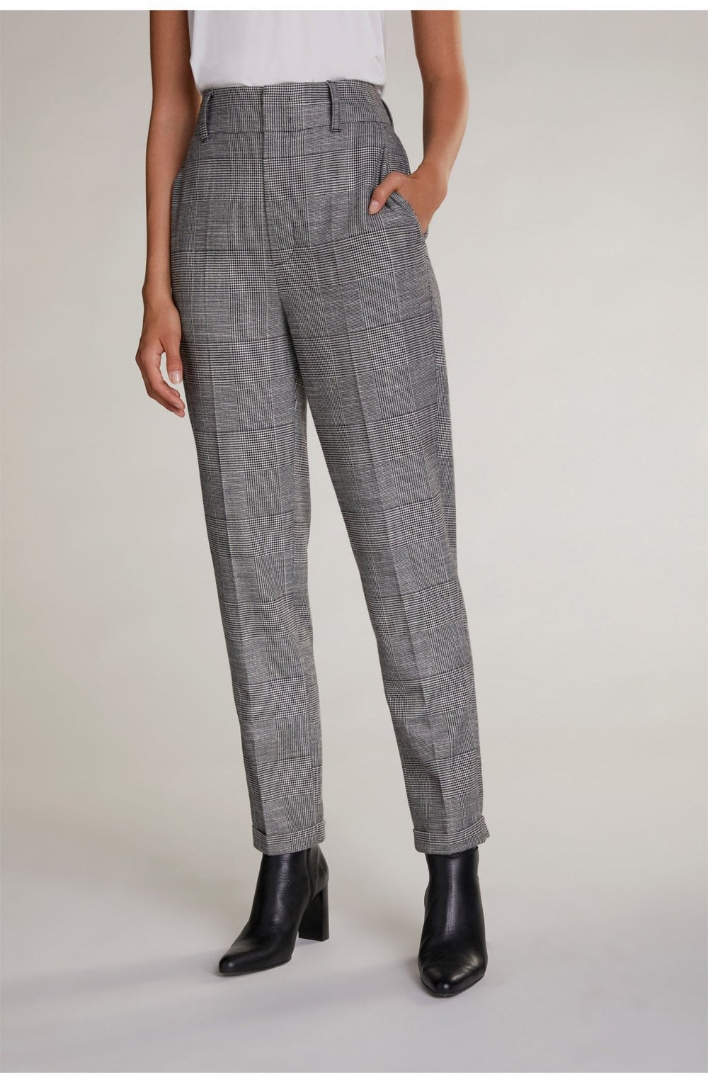Black & White Check Trousers