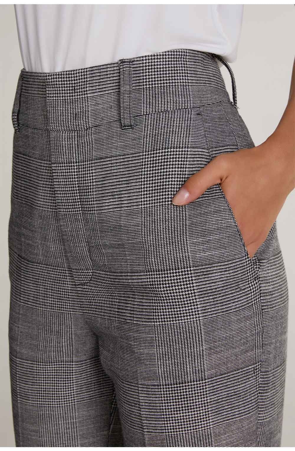 Black & White Check Trousers