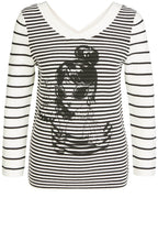 Black & White Contrasting Striped Jumper