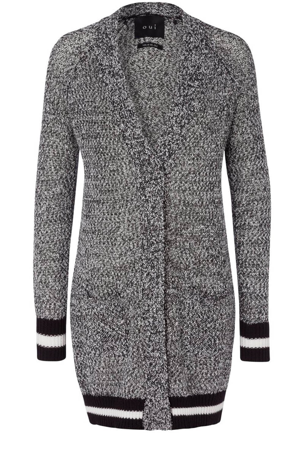 Black & White Knit Cardigan
