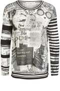 Black & White Newspaper Design Jumper