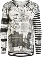 Black & White Newspaper Design Jumper
