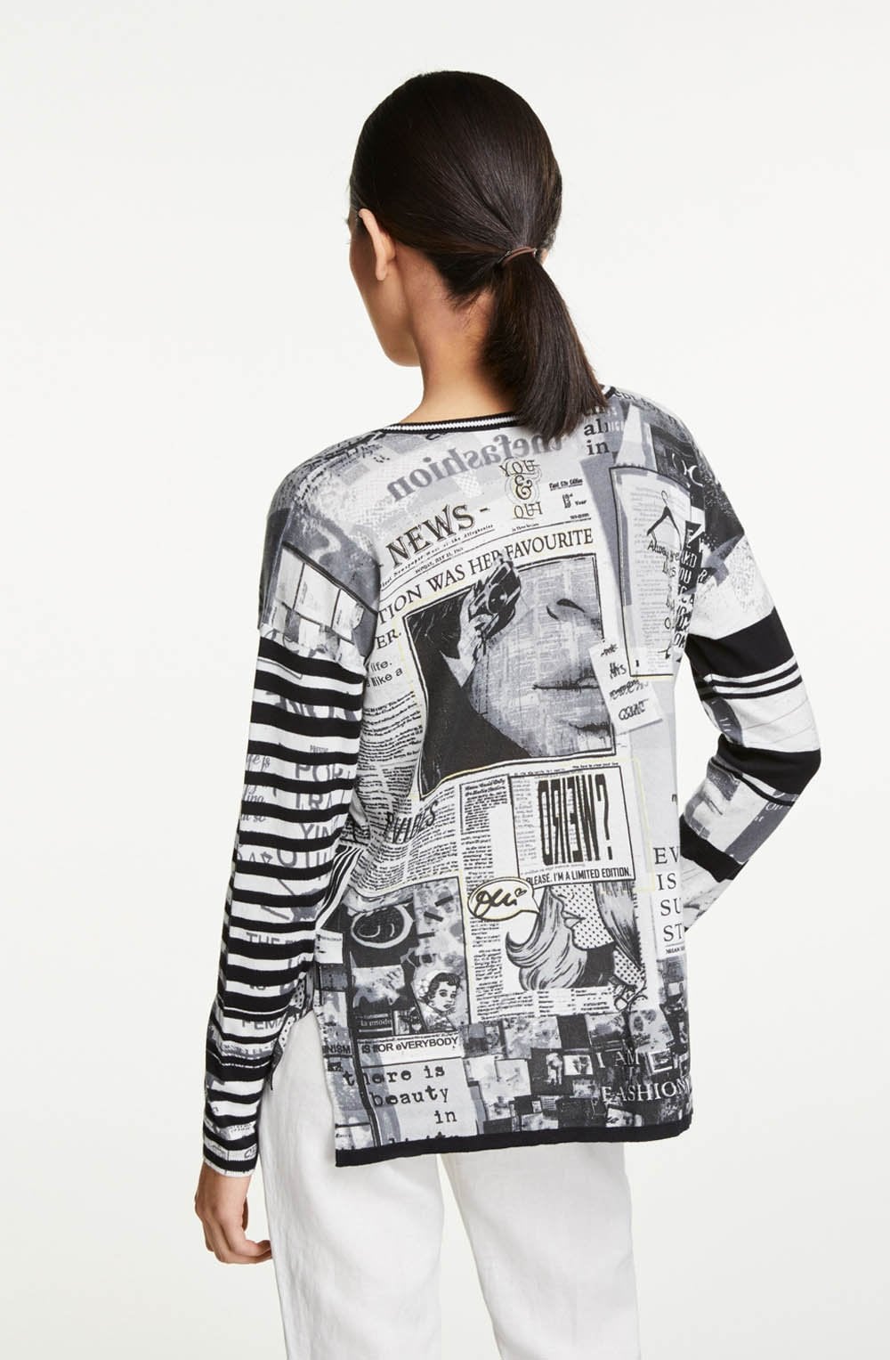 Black & White Newspaper Design Jumper