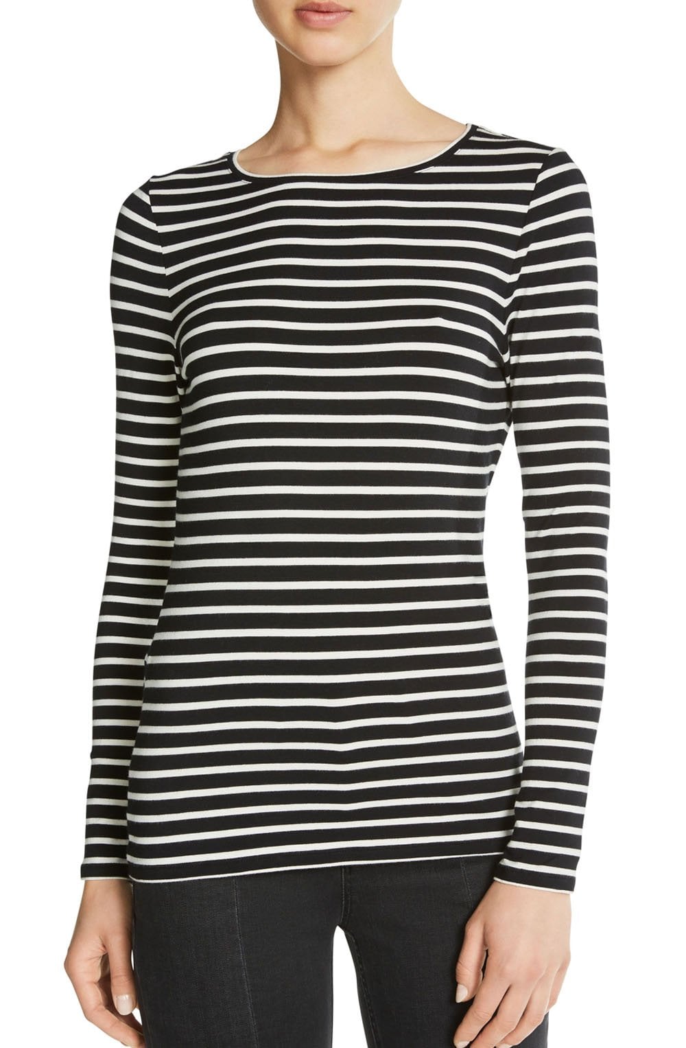 Black & White Striped Top