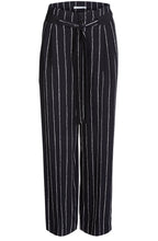 Black & White Wide Leg Striped Trousers