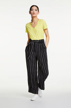 Black & White Wide Leg Striped Trousers