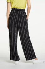 Black & White Wide Leg Striped Trousers