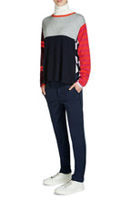 Block Design Knit Sweater