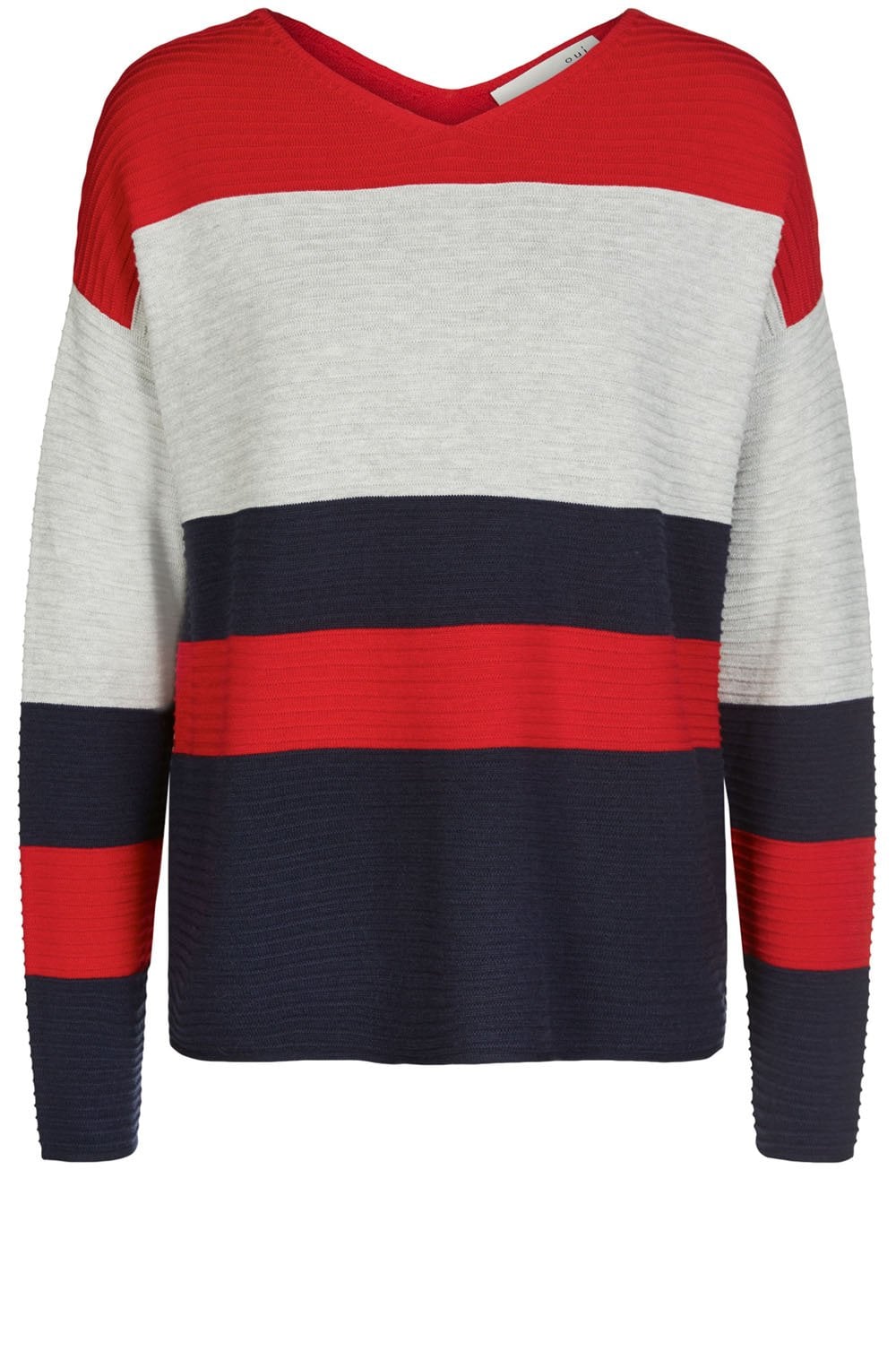 Block Stripe Ribbed Sweater