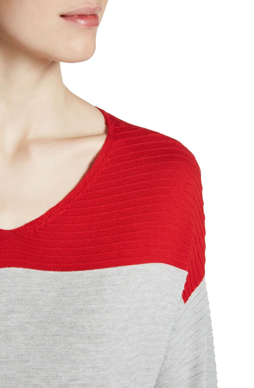 Block Stripe Ribbed Sweater