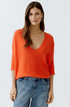 Blood Orange Poncho Shape Pullover