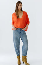 Blood Orange Poncho Shape Pullover